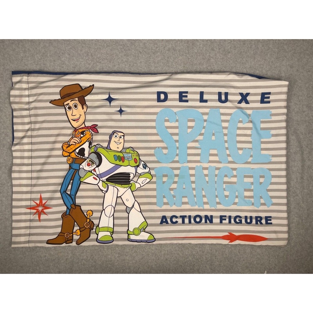 Disney Toy Story 4 Woody & Buzz Lightyear Pillow Case Double Sided Pizza Planet